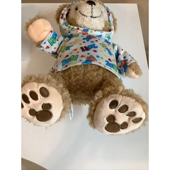 The Disney Duffy Bear 2011 Disney Parks Plush With New Years Hoodie. Preloved - Picture 9 of 9